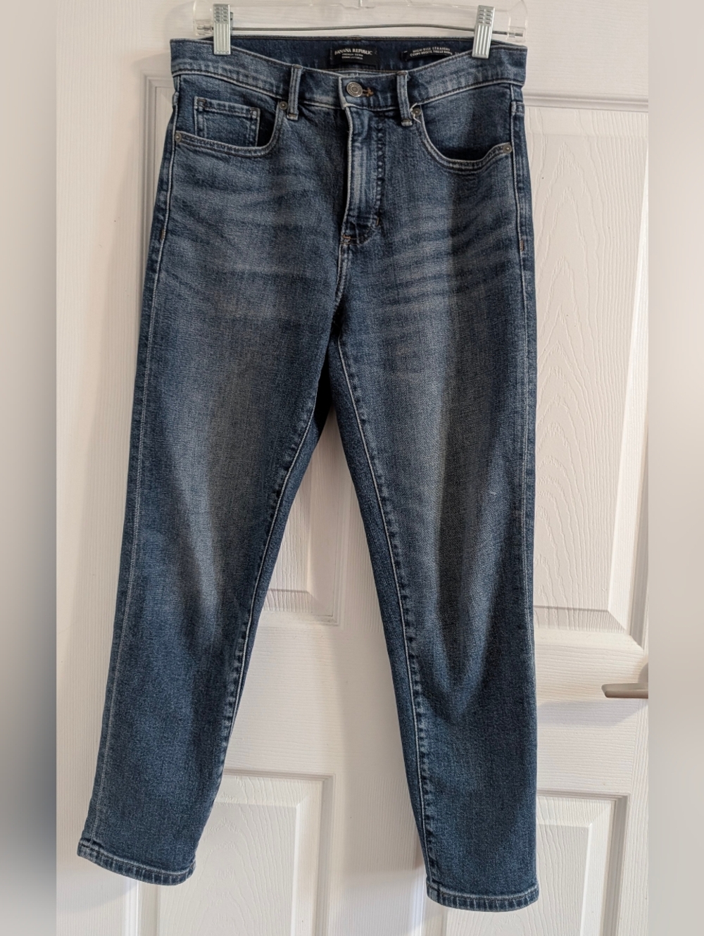 Banana Republic Premium Denim - High-Rise Straight Jeans Minimalist Retro - 27